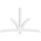 Ekena Millwork Davenport Architectural Grade PVC Gable Bracket, 108"W x 67 1/2"H x 6"D x 6"F, 15/12 Pitch GBP108X68X0606DAV00 - alternate 4
